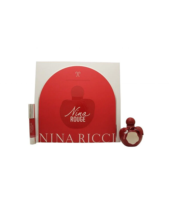 Nina Ricci Nina Rouge Les Belles de Nina - 50ml EDT Gift Set With 2.5g Lipstick