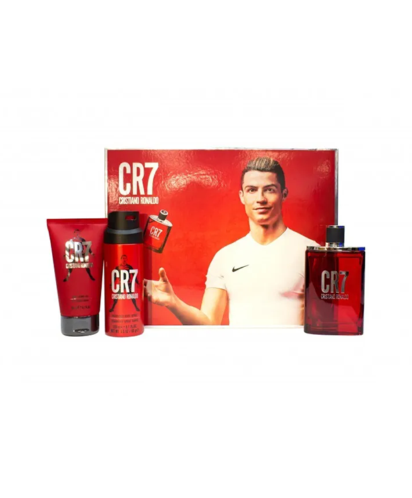 CRISTIANO RONALDO CR7 FEARLESS 100ML EDT SPRAY GIFT SET WITH SHOWER GEL150ML& BADY SPRAY 150ML