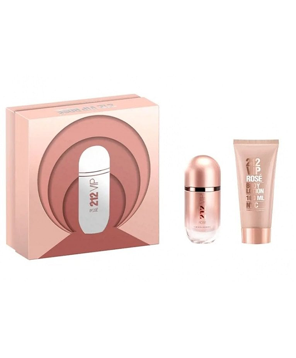 Carolina Herrera 212 VIP Rose - Gift With With 80ml EDP Spray and 100ml Body Lotion