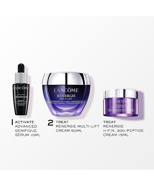 LANCÔME RÉNERGIE Multi-Lift Gift Set -  RÉNERGIE MULTI-LIFT CREAM 50ML + RÉNERGIE H.P.N. 300-PEPTIDE CREAM 15ML + ADVANCED GÉNIFIQUE SERUM 10ML