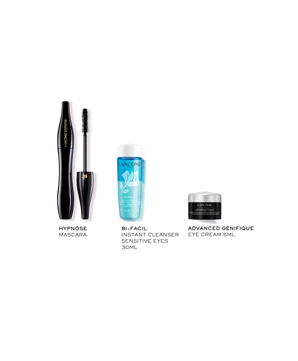 Lancôme Hypnôse Mascara Eye Routine Gift Set HYPNÔSE MASCARA 01 BLACK + BI-FACIL EYE MAKEUP REMOVER - 30ML +  ADVANCED GÉNIFIQUE EYE CREAM 5ML