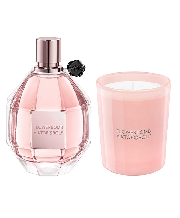 Viktor & Rolf Flowerbomb - 100ml EDP Spray and 70ml Scented Candle Set